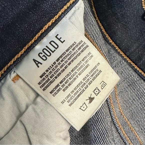 Agolde Stretch Ankle Dark Denim Whisker Jeans - Picture 8 of 9